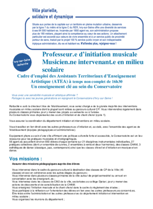 Professeur-e d'initiation musicale