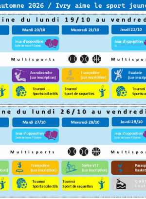 "Ivry aime le sport jeune" - vacances d'automne
