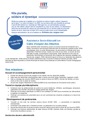 Assistant-e Socio-Educatif-ve