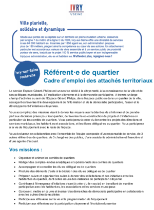 Référent-e de quartier