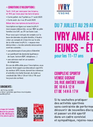 Programme de l'été - Ivry aime le sport jeunes