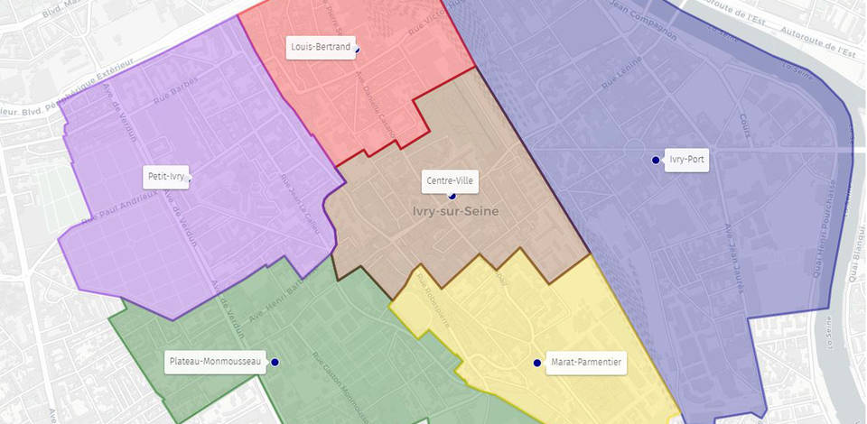 plan de ivry sur seine