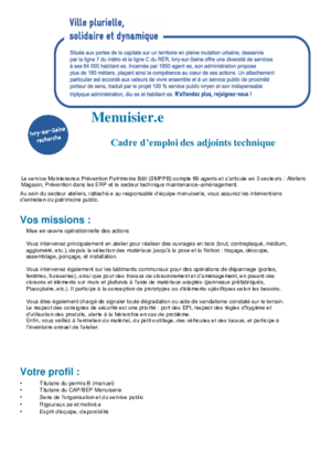 Menuisier-e