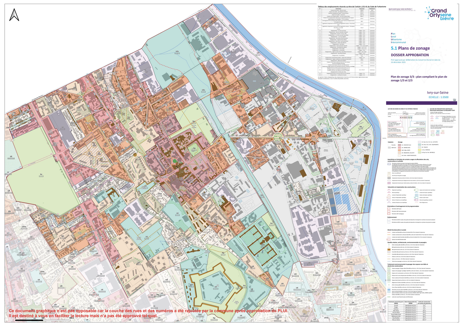 PLUi approuvé par délibération du Conseil territorial en date du 16 décembre 2025