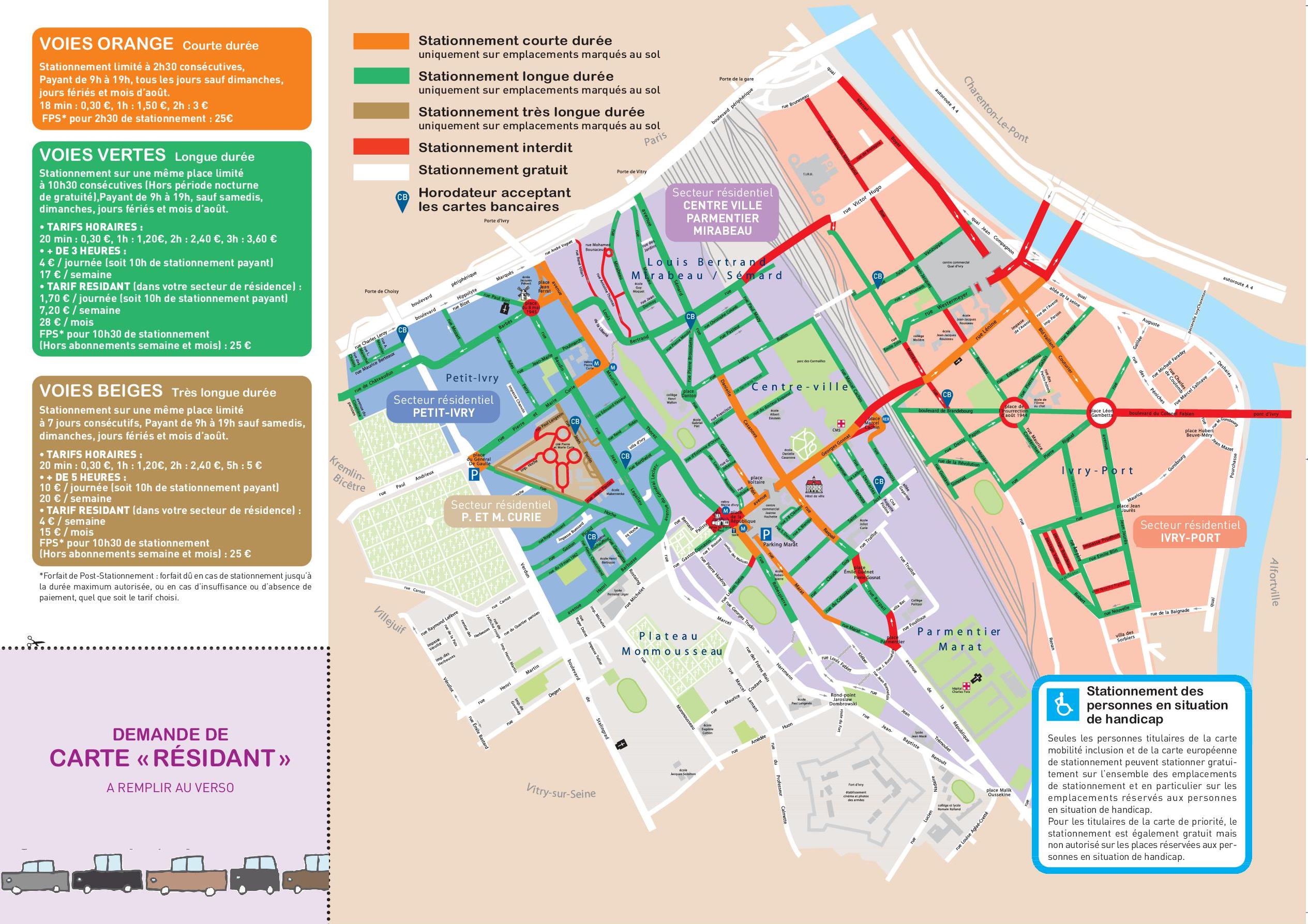 Plan de IvrysurSeine  Voyages  Cartes